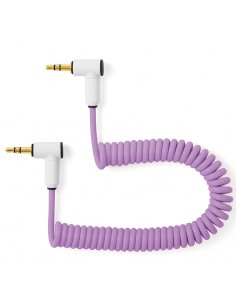 MyVolts Candycords ACV3PU Cable rizado minijack-minijack acodados Volca/Pocket Operator Púrpura