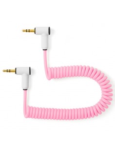 MyVolts Candycords ACV3PI Cable rizado minijack-minijack acodados Volca/Pocket Operator Rosa