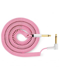 MyVolts Candycords ACV7PI Cable rizado Jack mono a Jack acodado Rosa