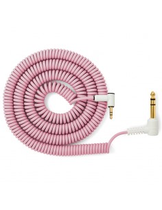 MyVolts Candycords ACV8PI Cable rizado minijack acodado a Jack ST acodado Rosa