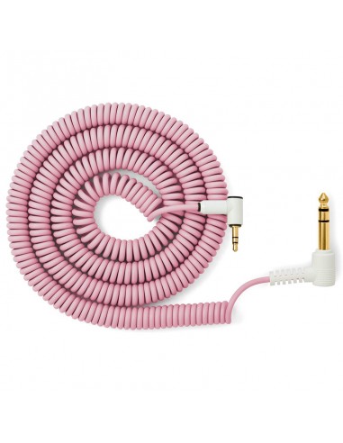 MyVolts Candycords ACV8PI Cable rizado minijack acodado a Jack ST acodado Rosa