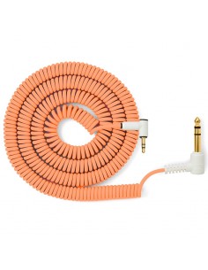 MyVolts Candycords ACV8PE Cable rizado minijack acodado a Jack ST acodado Naranja